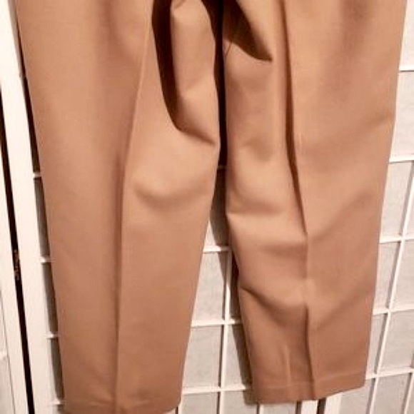 POTOMAC COLLECTION TAN 100% WOOL PLEATED PANTS SZ 12 - Picture 6 of 8